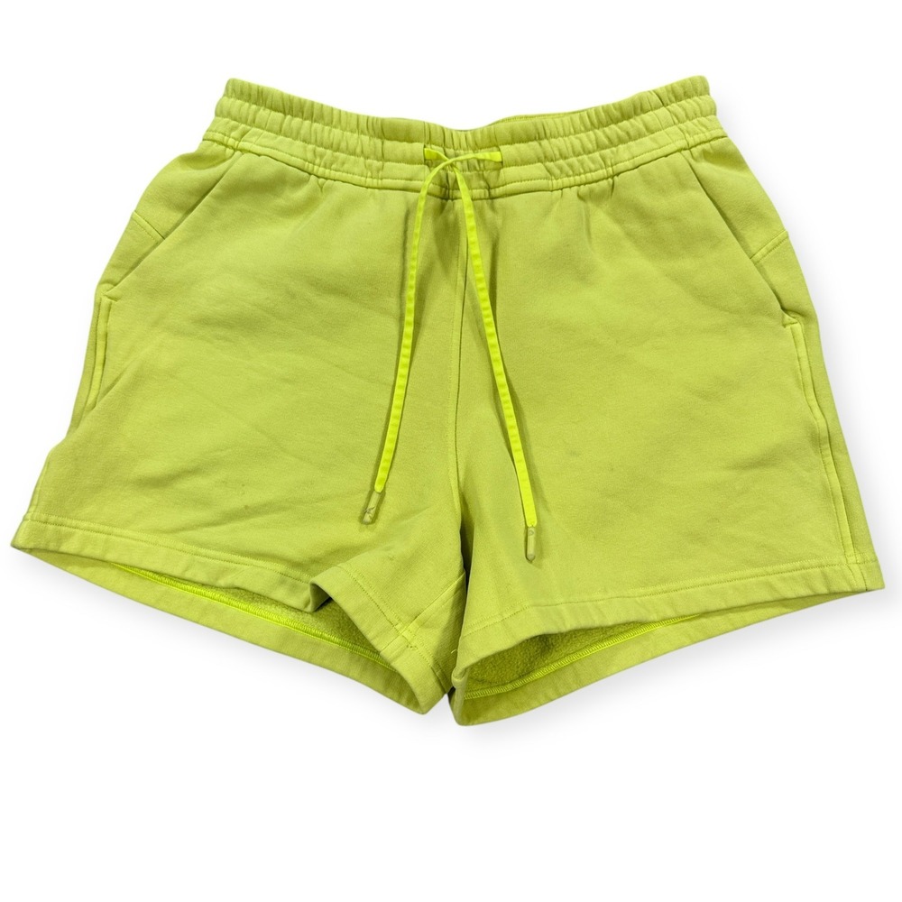 Lululemon Shorts Women's Size 6 Neon Yellow Loungeful Sweat Activewear